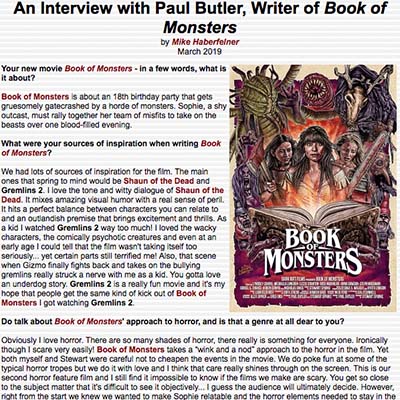 Book of Monsters - Stewart Interview
